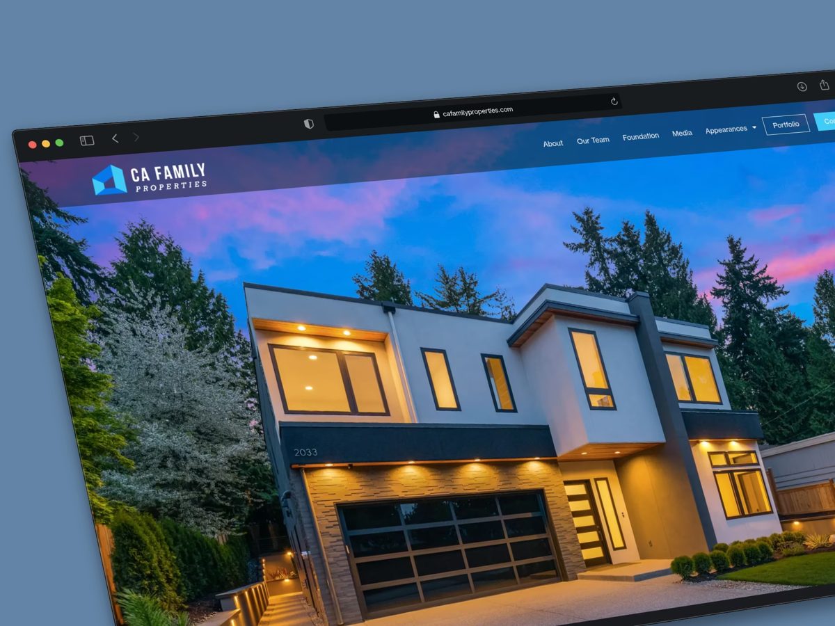 CA Family Properties site on a desktop