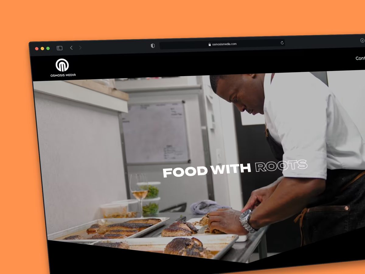 Osmosis Media site on a desktop