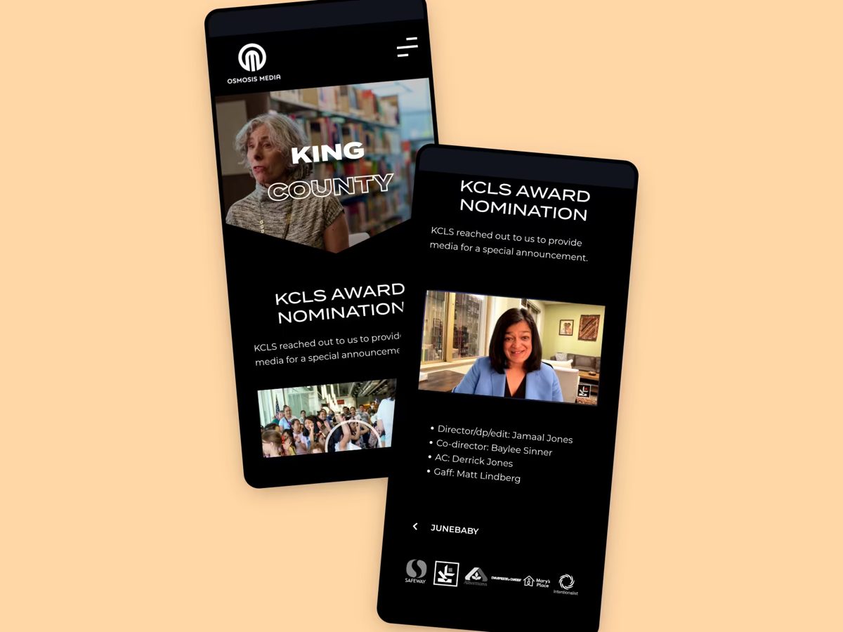 Osmosis Media site on a phone